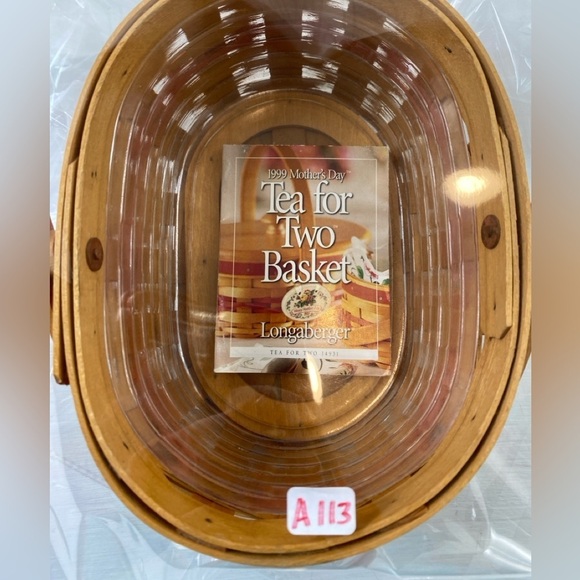 Longaberger Mothers Day ‘99 Tea For Two 7.5" Swinging Handle & Protector Basket - Picture 14 of 14